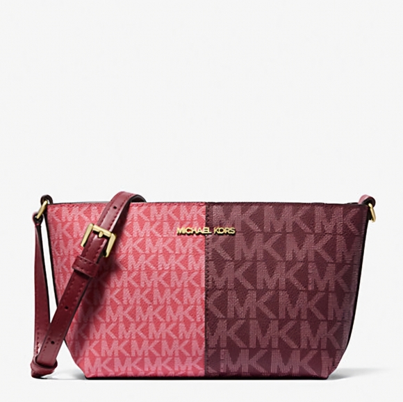 Jet Set Small Two-Tone Logo Crossbody Bag